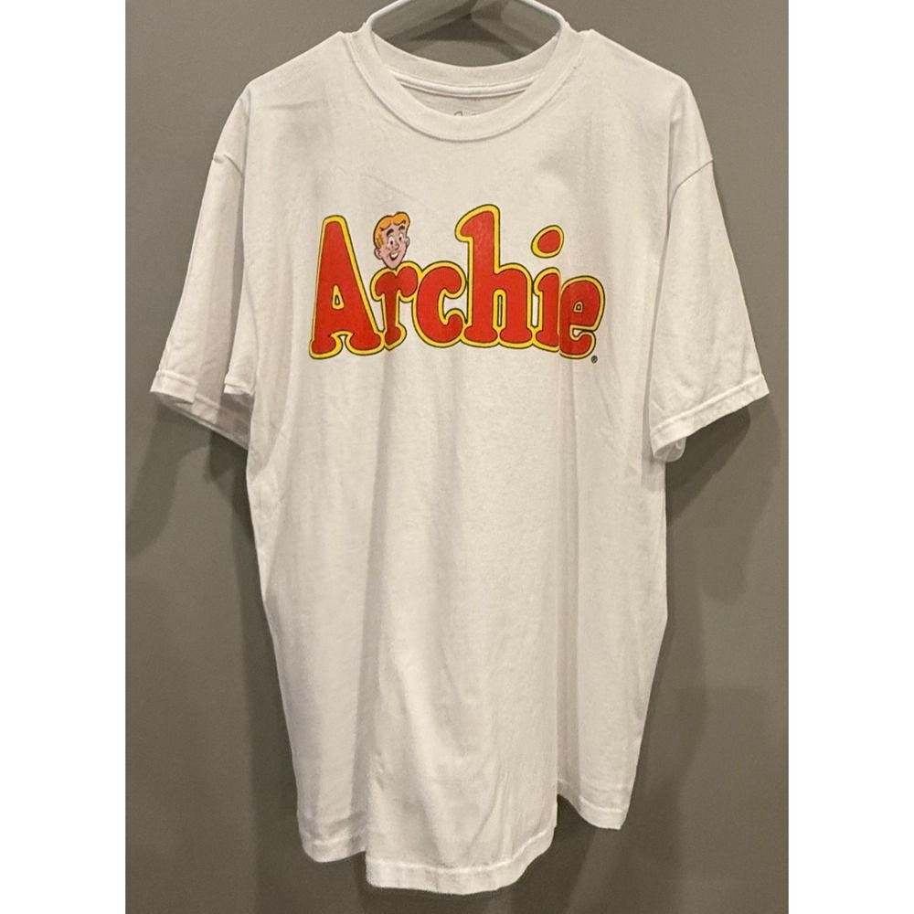 Archie Comics Mens Graphic T-Shirt White Large Archie Andrews Retro Logo 2019